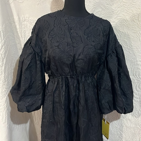 Kika Vargas X Target Floral Texture Scallop Back Midi Dress, size small, NWT - Picture 2 of 16